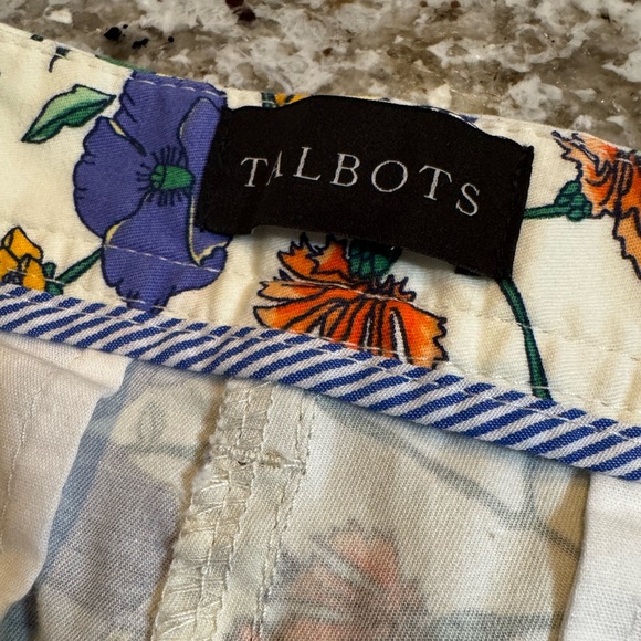 Talbots Floral Straight Leg Pants - Multicolor - Picture 8 of 9